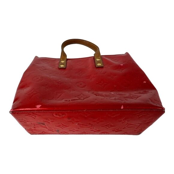 LOUIS VUITTON Reade PM Red Vernis Leather Tote Hand Bag Purse **READ** - Picture 7 of 16
